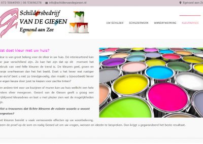 Webdesign en hosting Schilder van de Giesen in Egmond