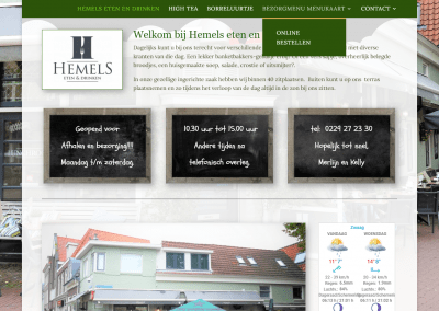 Webdesign en hosting voor Hemels eten en drinken in Hoorn